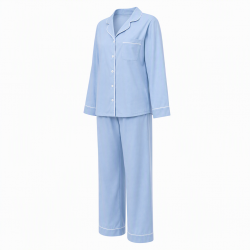 Blue Cotton Women's Pajamas