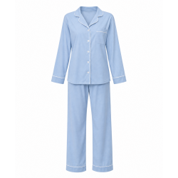 Blue Cotton Women's Pajamas