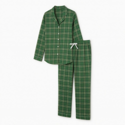 Green Plaid Women's Pajamas