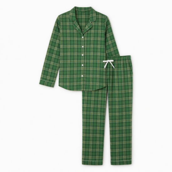 Green Plaid Women's Pajamas