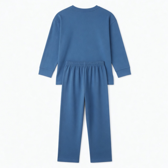 Blue Cotton Women's Loungewear Set