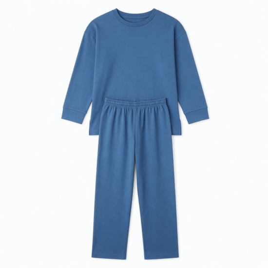Blue Cotton Women's Loungewear Set