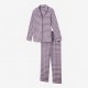 Fleece Striped Button Women's Pajamas