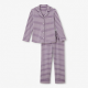 Fleece Striped Button Women's Pajamas