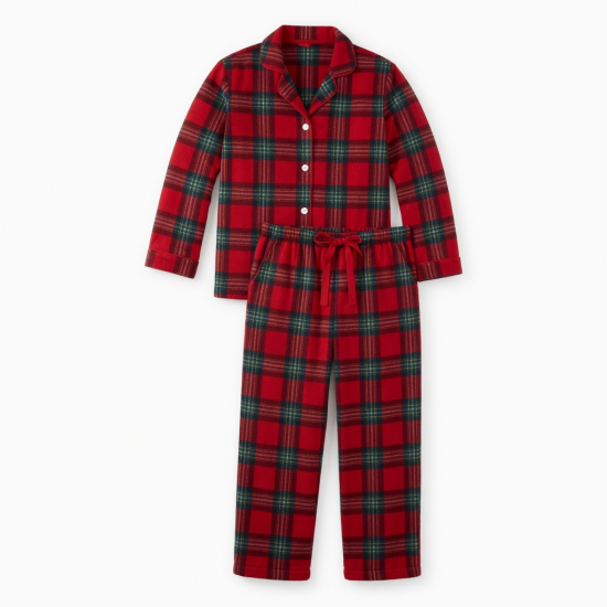 Red Fleece Plaid Pajamas