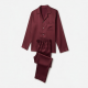 Burgundy Satin Silk Men's Pajamas