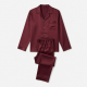 Burgundy Satin Silk Men's Pajamas
