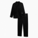 Black Velvet Polka Dot Women's Pajama Set