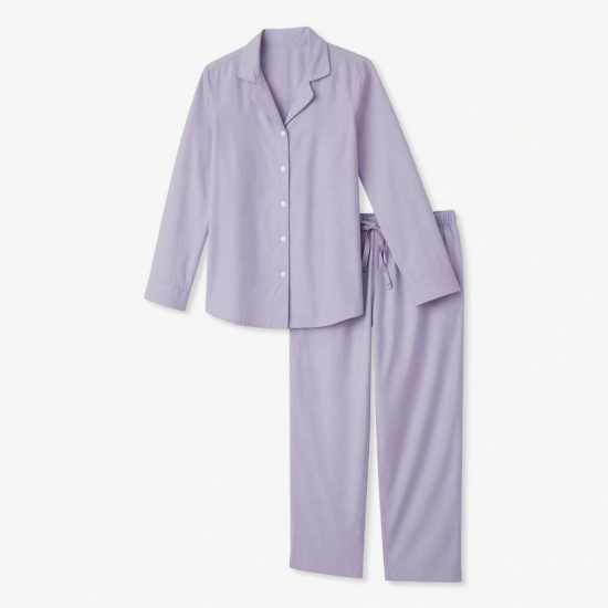 Lavender Drawstring Women's Pajamas