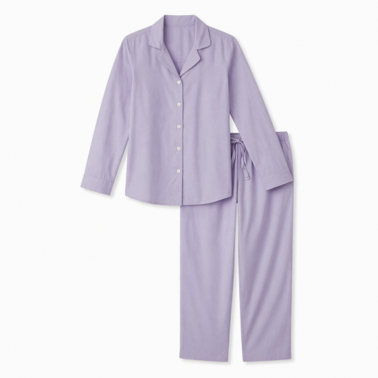 Lavender Drawstring Women's Pajamas
