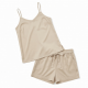 Beige Sleeveless Women's Pajamas