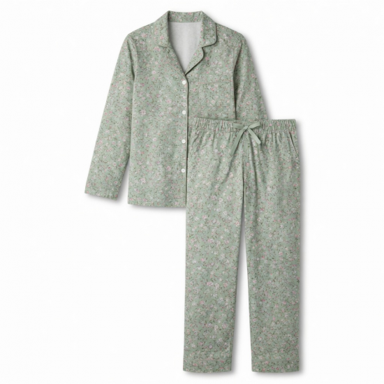 Green Floral Women's Pajamas