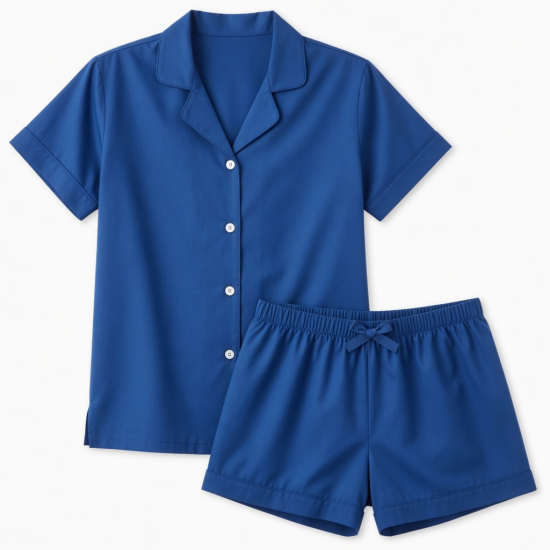 Royal Blue Short Women's Pajamas