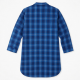 Royal Blue Plaid Striped Men's Nightshirt