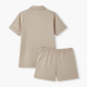 Beige Print Short Women's Pajama Set