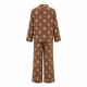 Brown Print Women's Pajama Set
