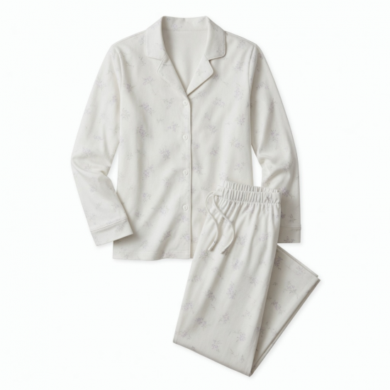 Print Drawstring Women's Pajamas
