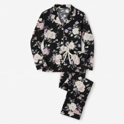 Black Floral Women's Pajamas