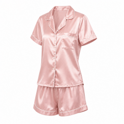 Summer Fashion Women Two Pieces Nightgown Soft Silk Casual Pajama Sets Ladies Sleepwear()