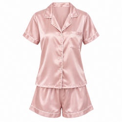 Summer Fashion Women Two Pieces Nightgown Soft Silk Casual Pajama Sets Ladies Sleepwear()