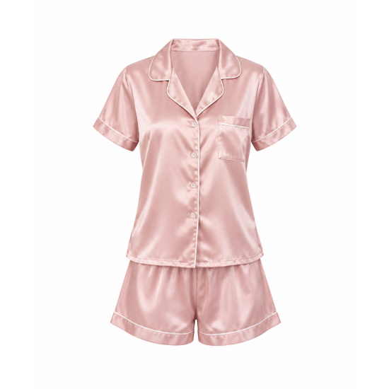 Summer Fashion Women Two Pieces Nightgown Soft Silk Casual Pajama Sets Ladies Sleepwear()