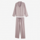 Fashion Women Two Pieces Sleepwear Soft Silk Casual Pajama Sets