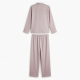 Fashion Women Two Pieces Sleepwear Soft Silk Casual Pajama Sets