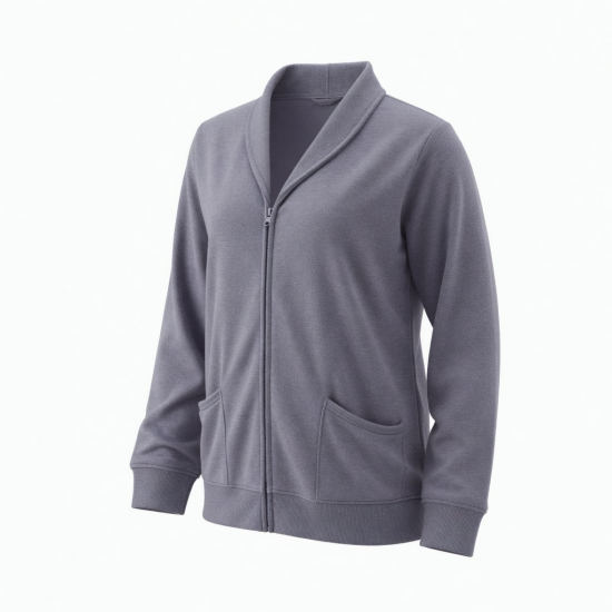 Zipper Cardigan Pajamas for Women At Home