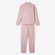 Lapel Button Up Long Sleeve Shirt Pant Cute Heart Print Pajamas for Womens