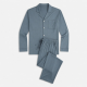 Men's Modal Cotton Long Sleeve Pajama Set, Anti-Mite, Lightweight Loungewear with Pockets