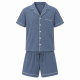 Antibacterial Cotton Men's Pajama Set: Breathable Short Sleeve & Shorts Summer Loungewear