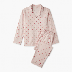 Cozy Cherry Print Pajama Set - Cute & Comfortable Loungewear for Women