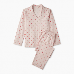 Cozy Cherry Print Pajama Set - Cute & Comfortable Loungewear for Women