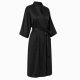 Black Style Bathrobe for Women, Summer Couple, Thin Nightgown Men, Seven Quarter Sleeve Pajamas