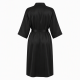 Black Style Bathrobe for Women, Summer Couple, Thin Nightgown Men, Seven Quarter Sleeve Pajamas