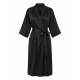 Black Style Bathrobe for Women, Summer Couple, Thin Nightgown Men, Seven Quarter Sleeve Pajamas