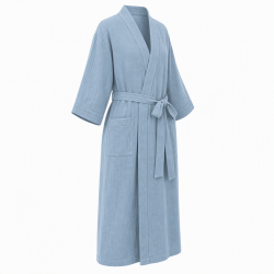 Style Bathrobe for Women, Summer Couple, Thin Nightgown Men, Seven Quarter Sleeve Pajamas