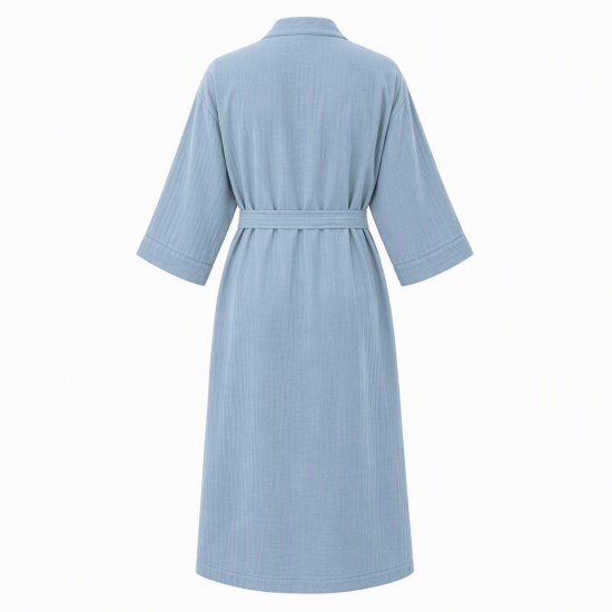 Style Bathrobe for Women, Summer Couple, Thin Nightgown Men, Seven Quarter Sleeve Pajamas