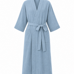 Style Bathrobe for Women, Summer Couple, Thin Nightgown Men, Seven Quarter Sleeve Pajamas