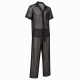 Men Pajamas Set Mesh Fabric See-Through Nightwear Sleepwear PJ