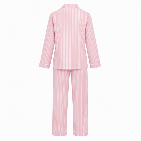 Striped Sleepwear Set Breathable Fabric Women's Nightwear Comfort Wear Pajamas