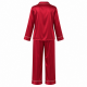 Women Silk Satins Pajamas Set,Christmas Long Sleeve Sleepwear Pants Set
